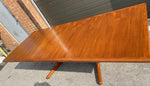 REFINISHED Mid Century Modern Teak Dining Table w 2 Leaves, 62
