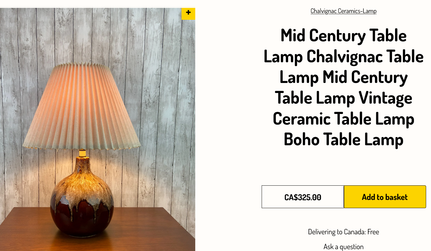 Set of 2 Mid Century Modern table lamps by Maurice Chalvignac