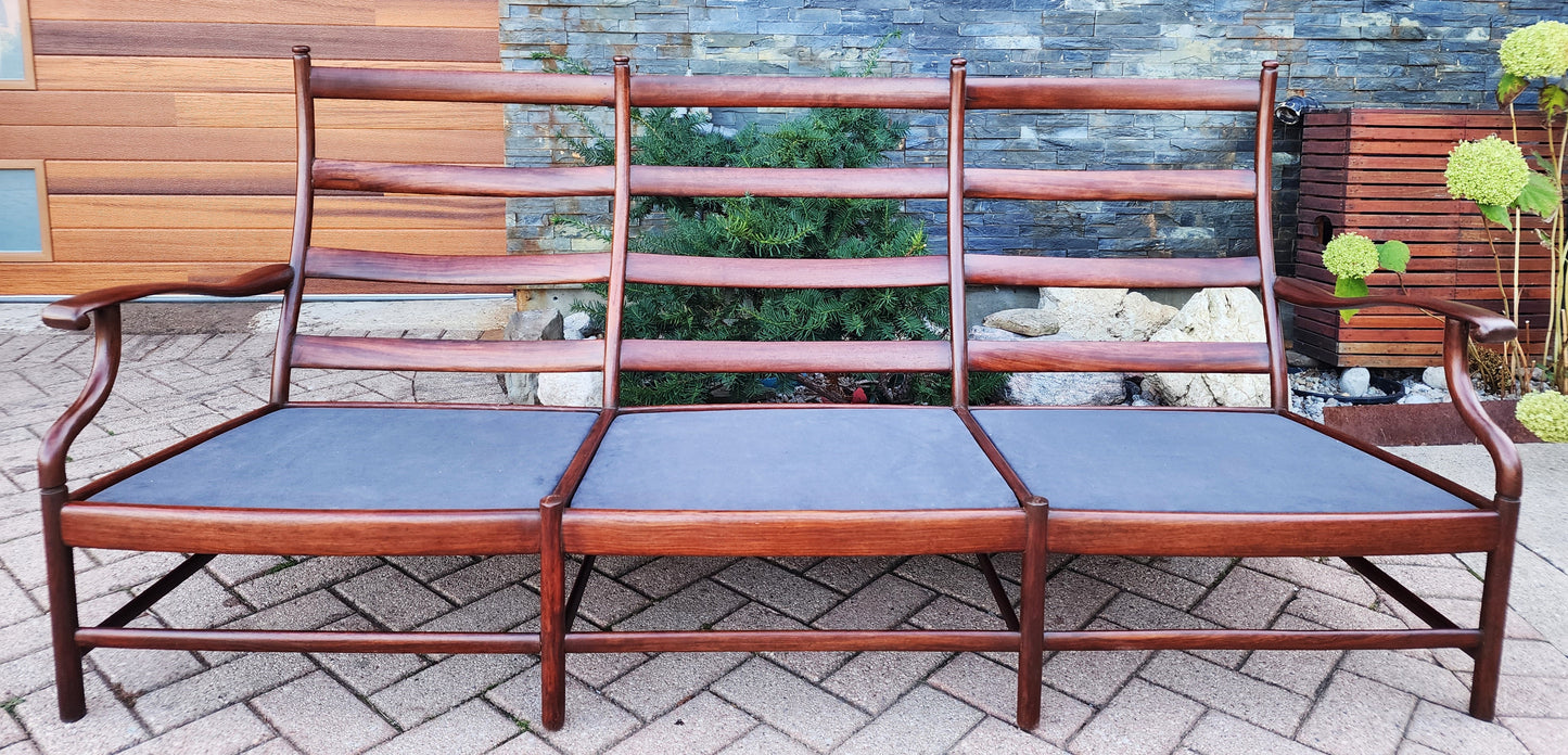 REFINISHED REUPHOLSTERED Mid Century Modern Rosewood Sofa (part of the set)