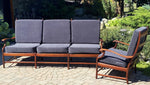 REFINISHED REUPHOLSTERED Mid Century Modern Rosewood Sofa (part of the set) 2