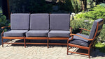 REFINISHED REUPHOLSTERED Mid Century Modern Rosewood Armchair (part of the set) 2