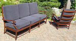 REFINISHED REUPHOLSTERED Mid Century Modern Rosewood Sofa (part of the set) 6