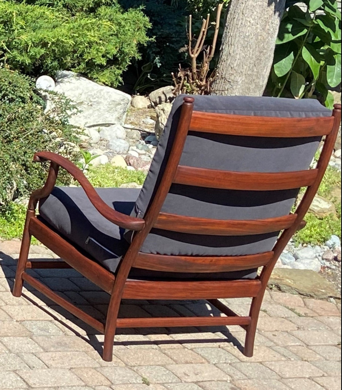 REFINISHED REUPHOLSTERED Mid Century Modern Rosewood Armchair (part of the set)
