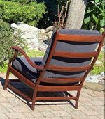 REFINISHED REUPHOLSTERED Mid Century Modern Rosewood Armchair (part of the set) 3