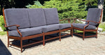 REFINISHED REUPHOLSTERED Mid Century Modern Rosewood Sofa (part of the set) 10