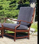 REFINISHED REUPHOLSTERED Mid Century Modern Rosewood Armchair (part of the set) 1