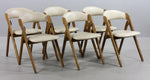5 MCM Coronet Chairs REFINISHED REUPHOLSTERED, perfect. They FOLD - Mid Century Modern Toronto 2