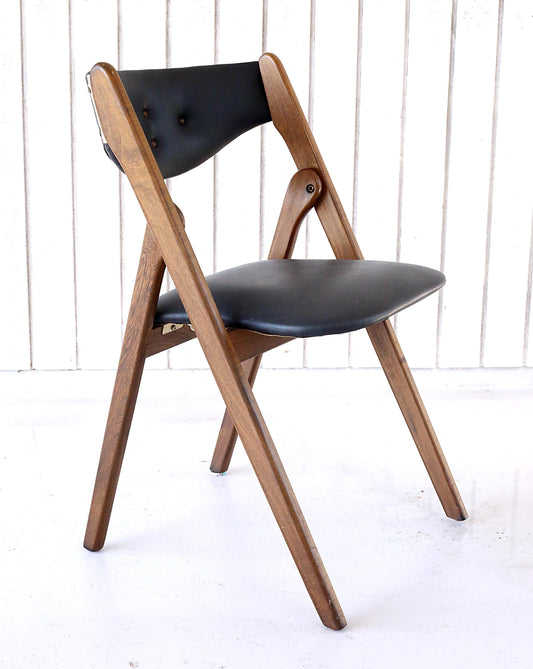 5 MCM Coronet Chairs REFINISHED REUPHOLSTERED, perfect. They FOLD - Mid Century Modern Toronto