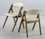 5 MCM Coronet Chairs REFINISHED REUPHOLSTERED, perfect. They FOLD - Mid Century Modern Toronto 5