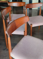 4 REFINISHED MCM Teak Chairs by Knud Faerch REUPHOLSTERED in Real Leather, model 343, PERFECT - Mid Century Modern Toronto 4