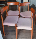 4 REFINISHED MCM Teak Chairs by Knud Faerch REUPHOLSTERED in Real Leather, model 343, PERFECT - Mid Century Modern Toronto 5