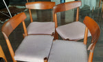 4 REFINISHED MCM Teak Chairs by Knud Faerch REUPHOLSTERED in Real Leather, model 343, PERFECT - Mid Century Modern Toronto 7