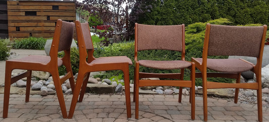 4 MCM Teak Chairs by Johannes Andersen RESTORED, mint, each $174 - Mid Century Modern Toronto