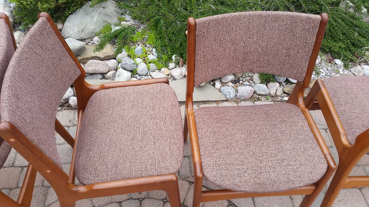 4 MCM Teak Chairs by Johannes Andersen RESTORED, mint, each $174 - Mid Century Modern Toronto