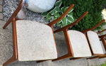 4 MCM Teak Chairs by Johannes Andersen RESTORED will be REUPHOLSTERED for you, each $245 - Mid Century Modern Toronto 2