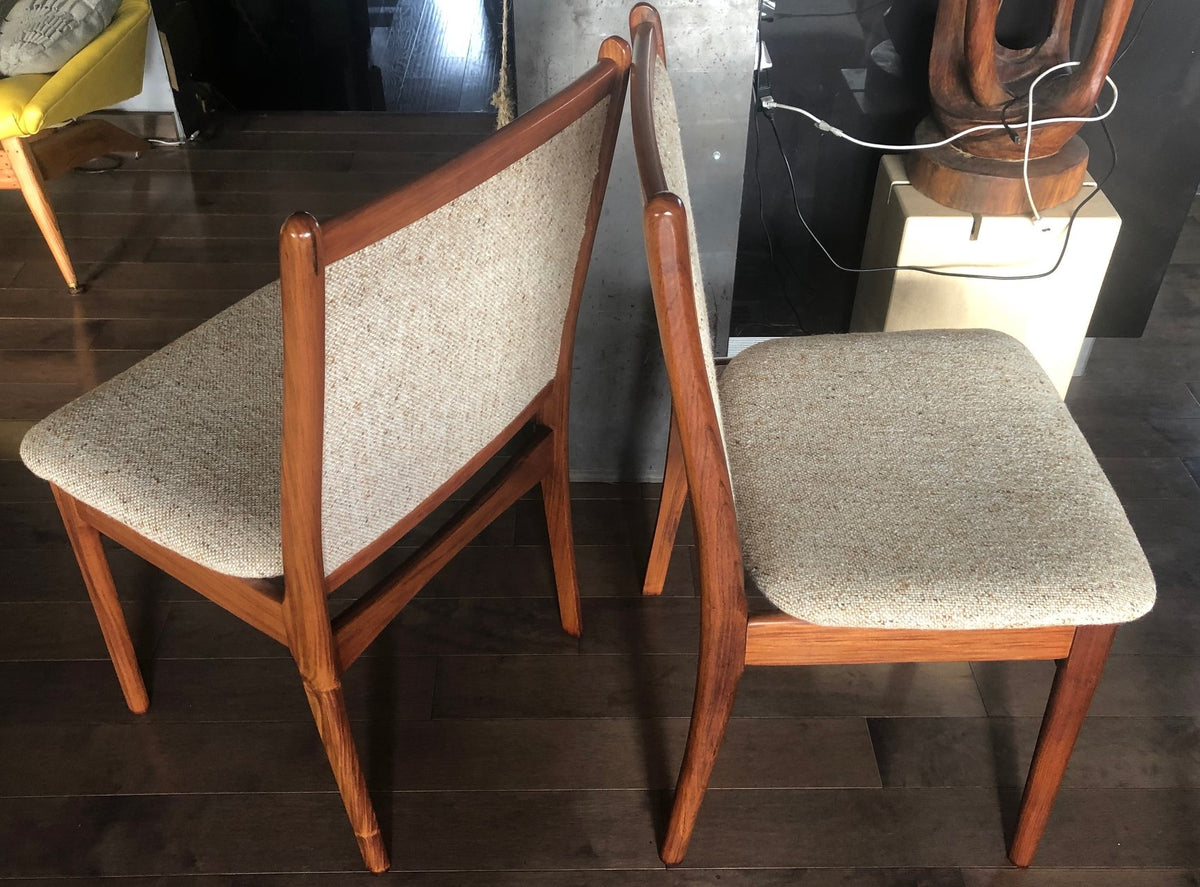 6 Danish MCM Solid Rosewood Chairs RESTORED, like new, each $249 - Mid Century Modern Toronto