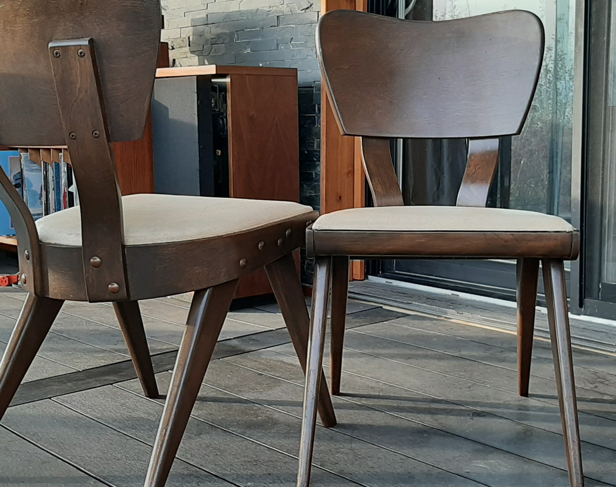 Set of 6 Rare Russell Spanner Catalina Dining Chairs  (Refinished dining table available), each $150 - Mid Century Modern Toronto