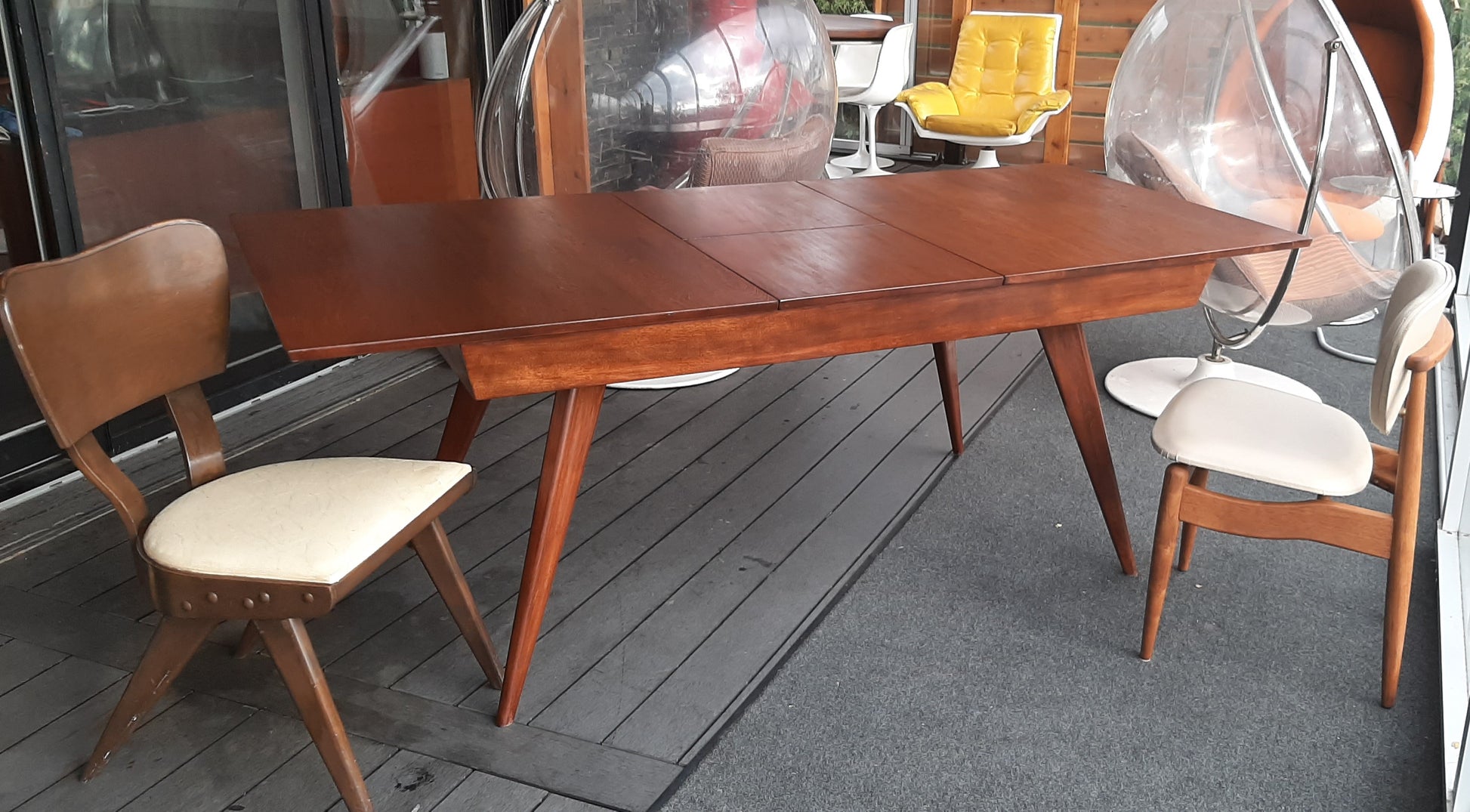 REFINISHED Rare Russell Spanner Dining Table Extendable 60"-78"- PERFECT (matching 6 chairs available) - Mid Century Modern Toronto