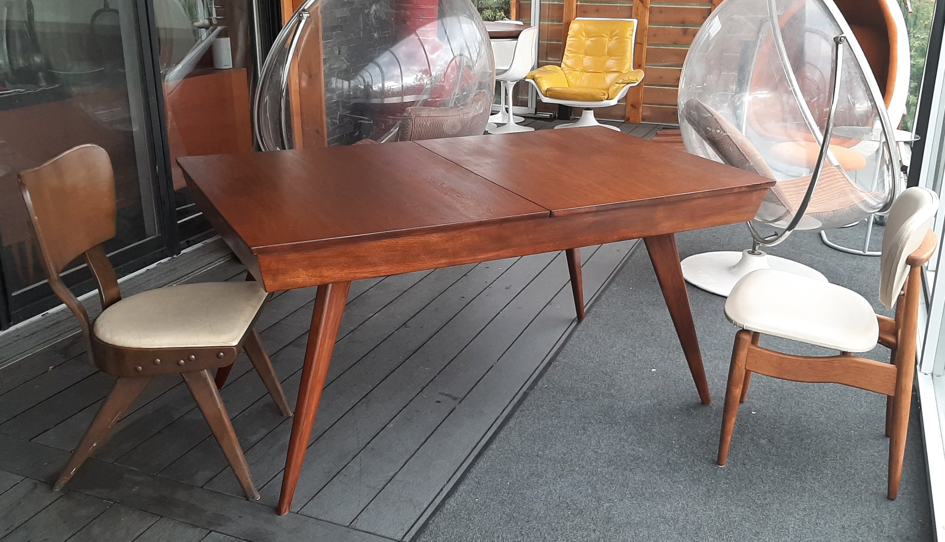 REFINISHED Rare Russell Spanner Dining Table Extendable 60"-78"- PERFECT (matching 6 chairs available) - Mid Century Modern Toronto