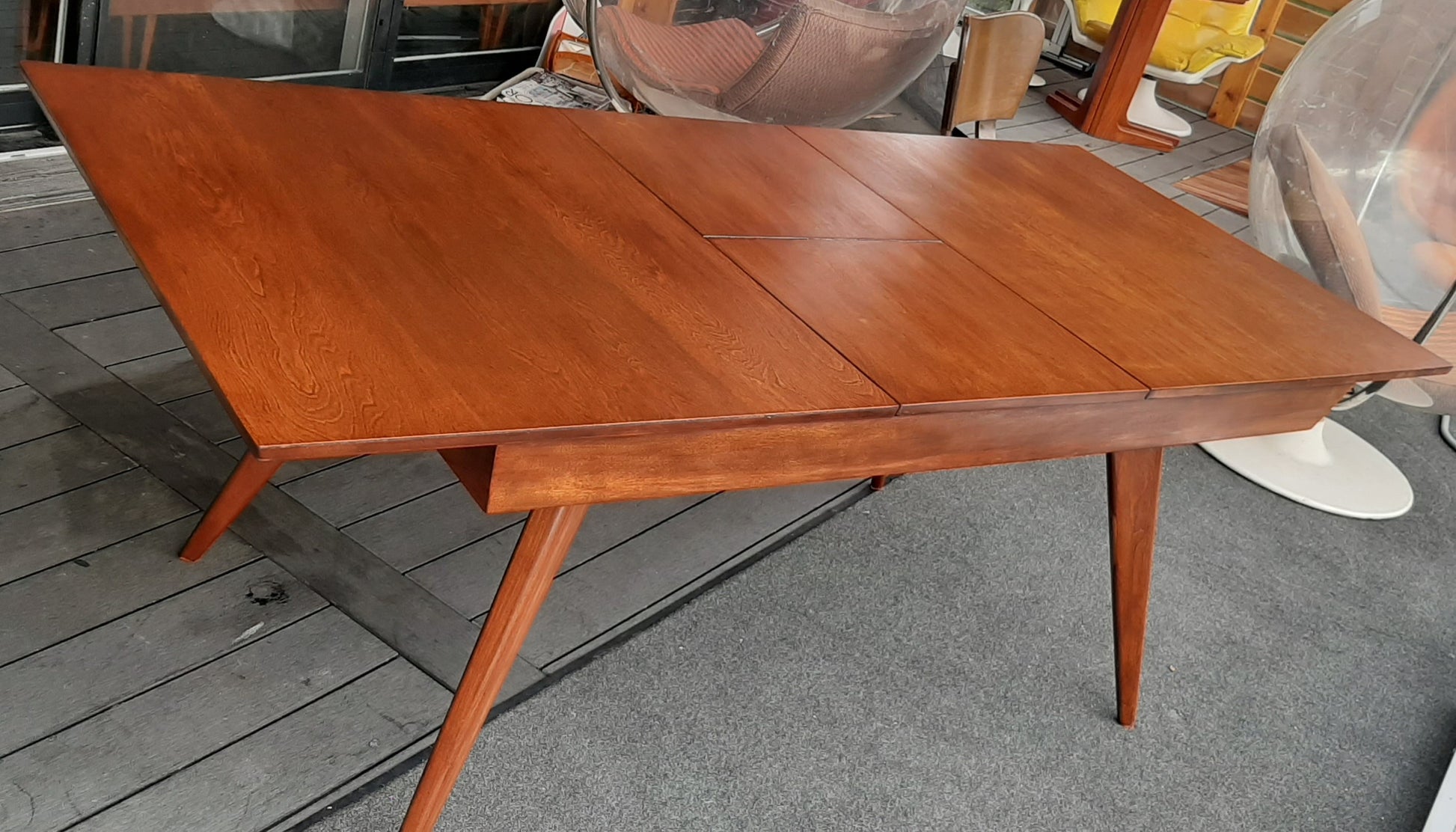 REFINISHED Rare Russell Spanner Dining Table Extendable 60"-78"- PERFECT (matching 6 chairs available) - Mid Century Modern Toronto