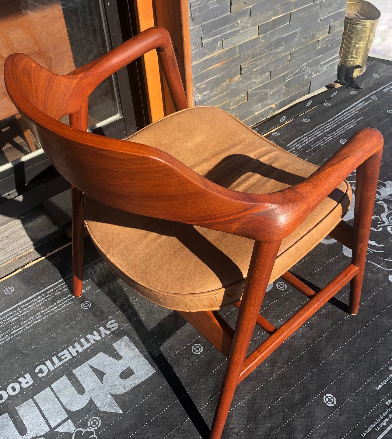 A pair REFINISHED MCM Walnut Sculptural Armchairs by WH Gunlocke, GORGEOUS, each chair $899 - Mid Century Modern Toronto