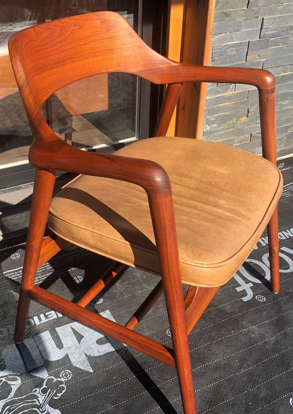 A pair REFINISHED MCM Walnut Sculptural Armchairs by WH Gunlocke, GORGEOUS, each chair $899 - Mid Century Modern Toronto