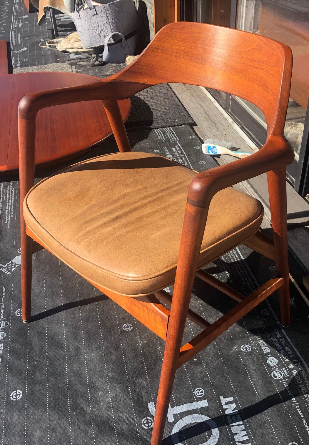 A pair REFINISHED MCM Walnut Sculptural Armchairs by WH Gunlocke, GORGEOUS, each chair $899 - Mid Century Modern Toronto