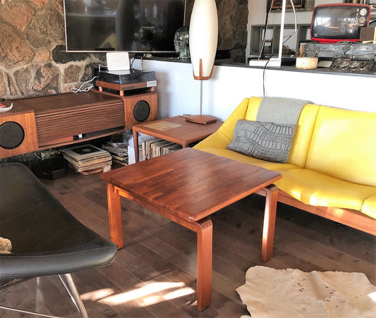 REFINISHED Danish MCM SOLID Teak Coffee Table square 27, perfect - Mid Century Modern Toronto