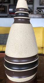 Mid Century Modern art pottery lamp large, with the shade H 40