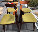 4 MCM Teak Chairs by Punch Design RESTORED, PERFECT, includes custom UPHOLSTERY, each $275 - Mid Century Modern Toronto 7