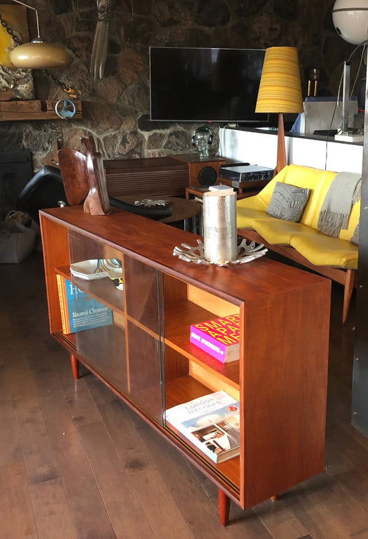 REFINISHED MCM  Teak Display Bookcase 60" - Mid Century Modern Toronto