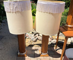 A pair of large Mid Century Modern Teak sculptural lamps (1 pair available) - Mid Century Modern Toronto 3