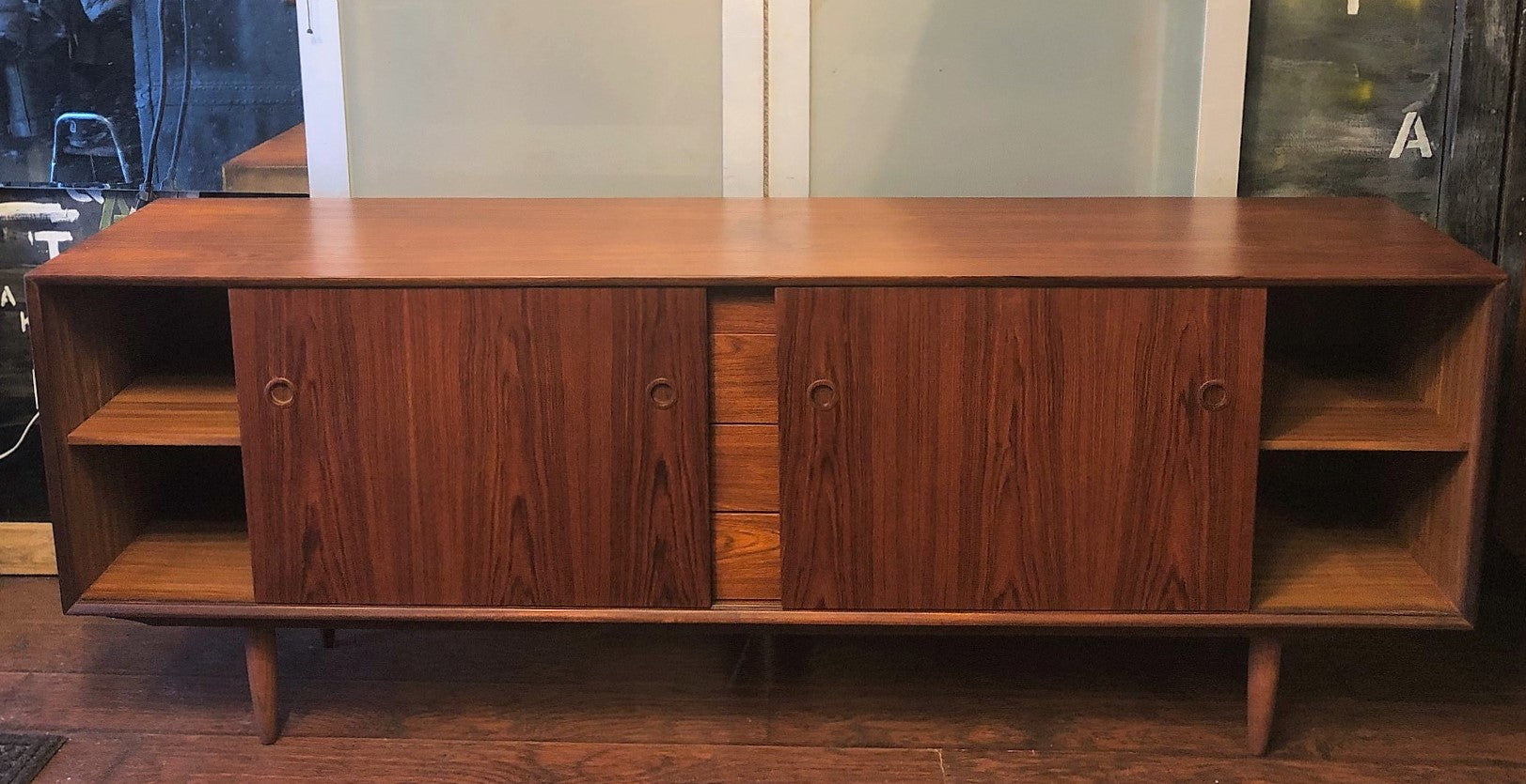 REFINISHED MCM  Teak Sideboard by Punch Designs, PERFECT, 78" - Mid Century Modern Toronto