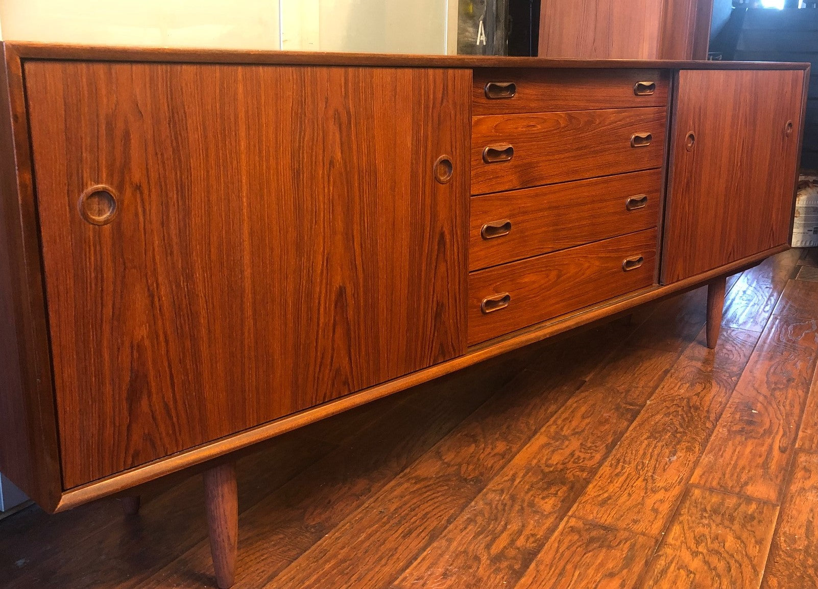 REFINISHED MCM  Teak Sideboard by Punch Designs, PERFECT, 78" - Mid Century Modern Toronto