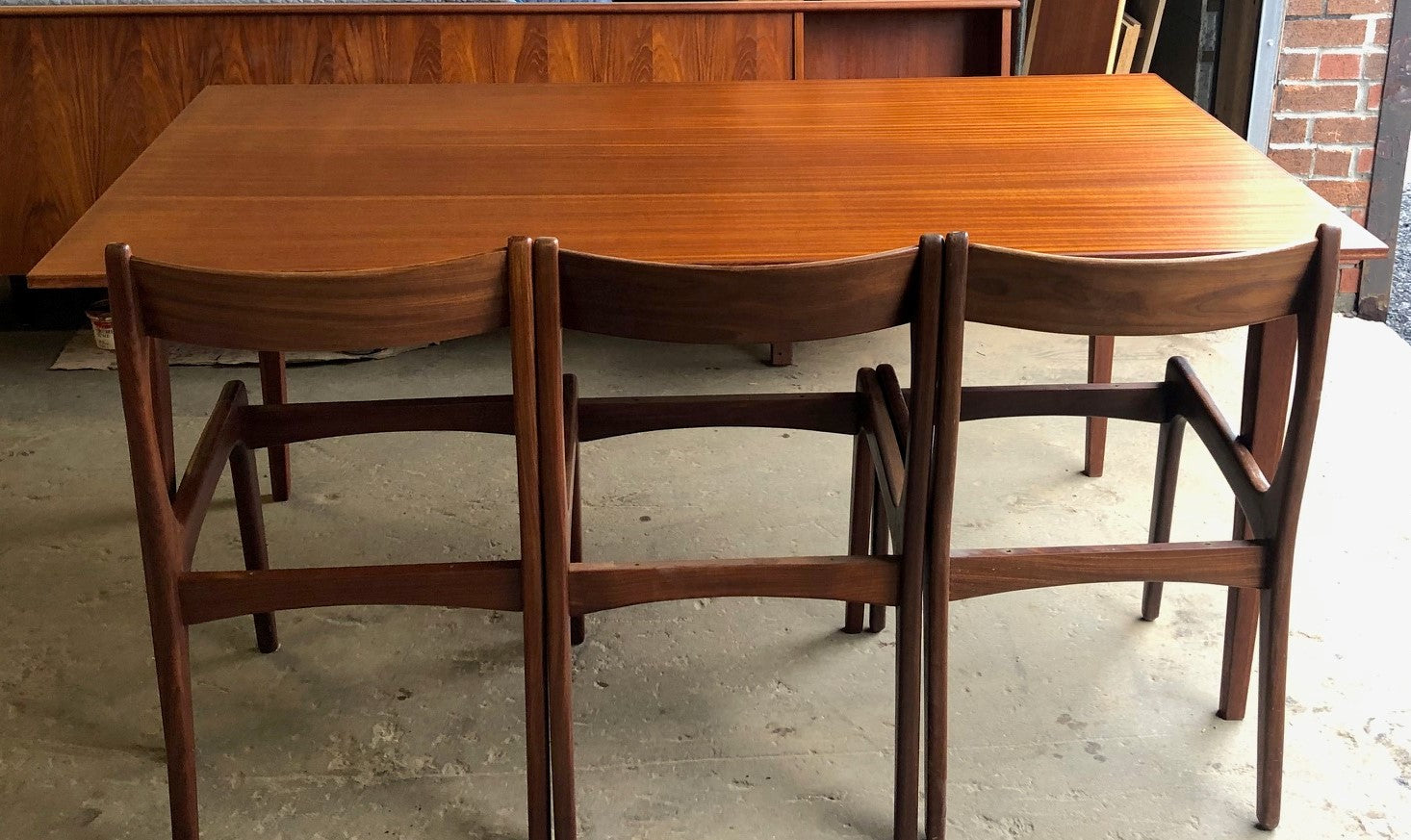 REFINISHED Unique MCM Teak Dining Table 64", treated for durability, PERFECT - Mid Century Modern Toronto