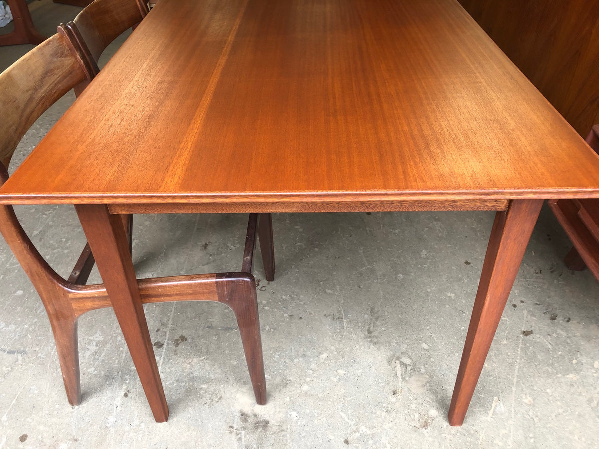 REFINISHED Unique MCM Teak Dining Table 64