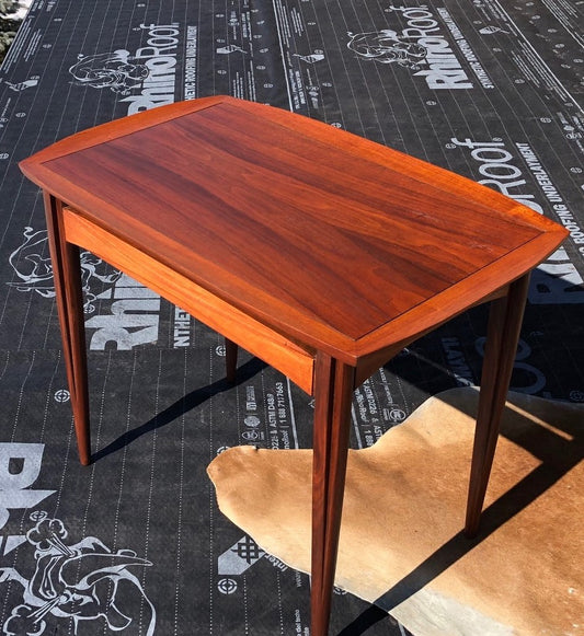 REFINISHED set of 2 MCM Walnut Accent Tables, PERFECT, treated for durability - Mid Century Modern Toronto