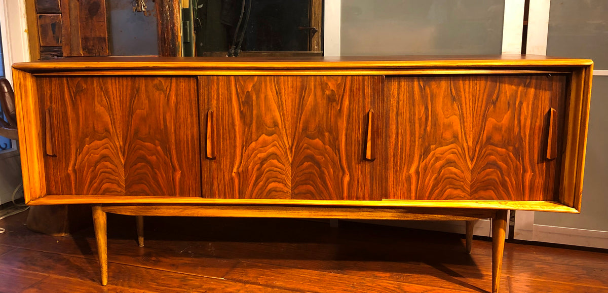 REFINISHED Walnut MCM Credenza by Deilcraft 68