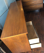 MCM Walnut Bedroom SET: Dresser 9 drawers, Tallboy 5 drawers, 2 Night Stands - Mid Century Modern Toronto 3
