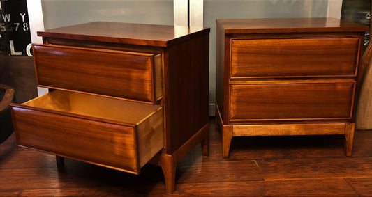 REFINISHED MCM Walnut Night Stands (2), perfect - Mid Century Modern Toronto