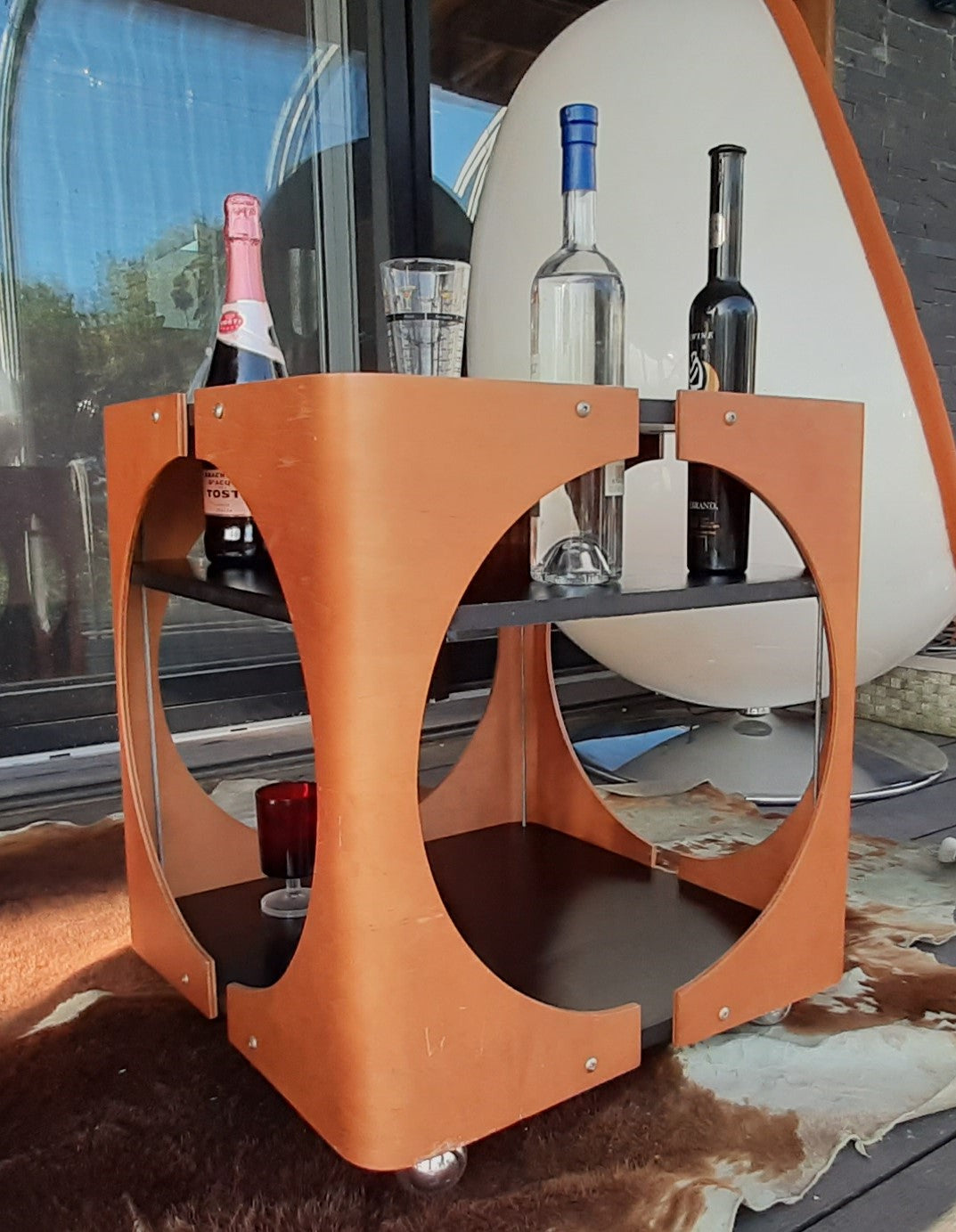 ON HOLD - Mid Century Modern  Bar Cart Serving Trolley, compact - Mid Century Modern Toronto