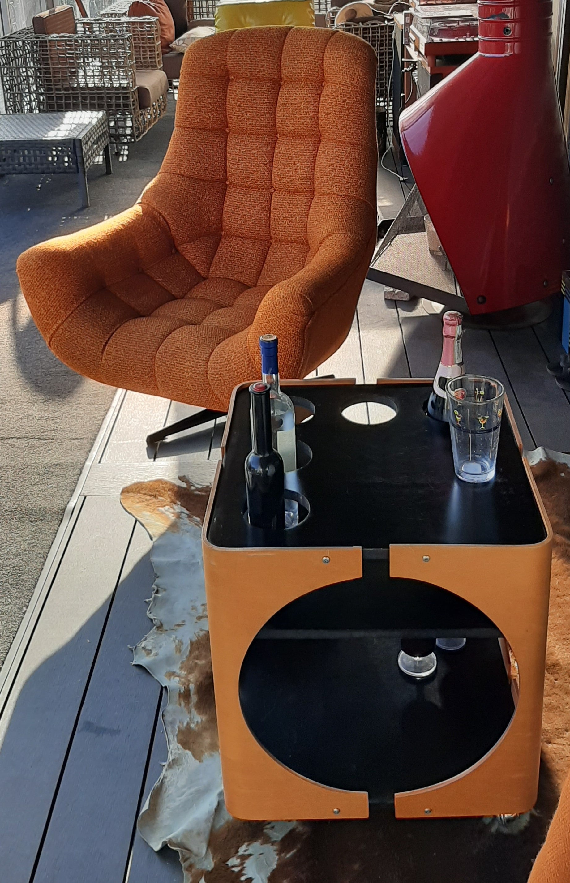 ON HOLD - Mid Century Modern  Bar Cart Serving Trolley, compact - Mid Century Modern Toronto
