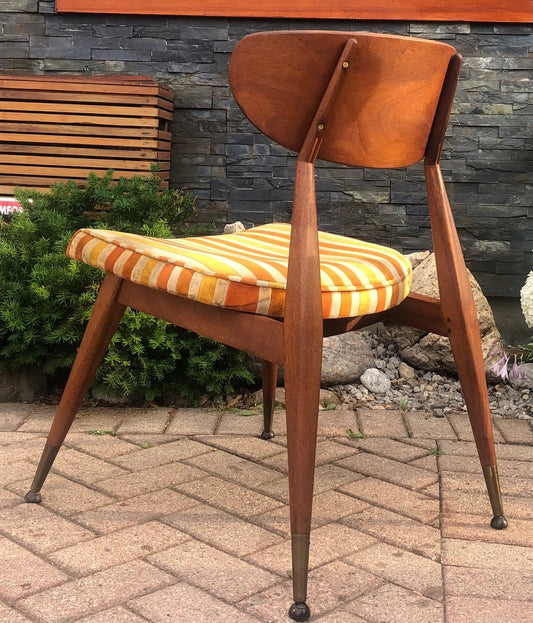 REFINISHED Italian MCM Teak or Mahogany accent chair large, unique, perfect - Mid Century Modern Toronto