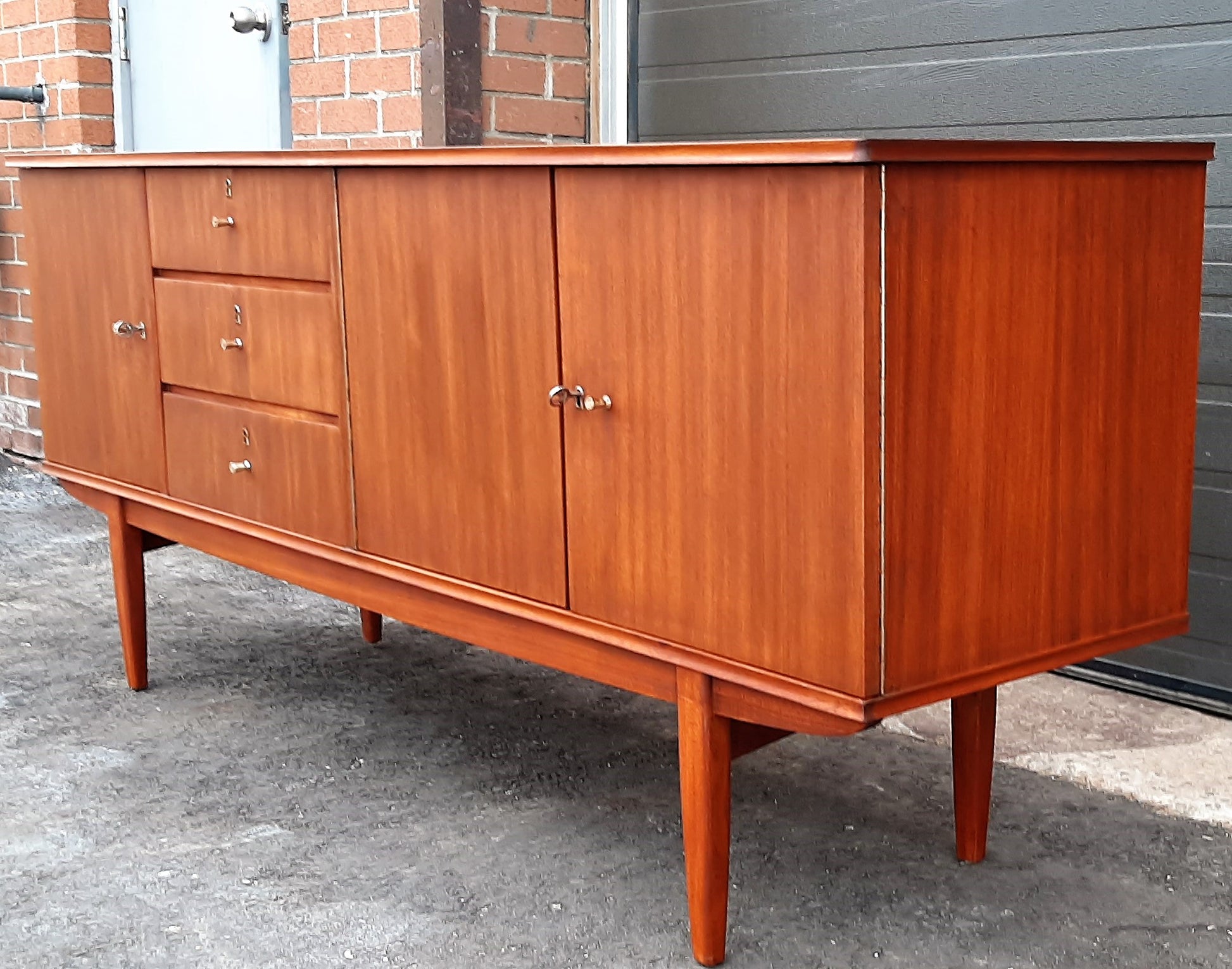 REFINISHED MCM Mahogany Sideboard Credenza 72" PERFECT - Mid Century Modern Toronto