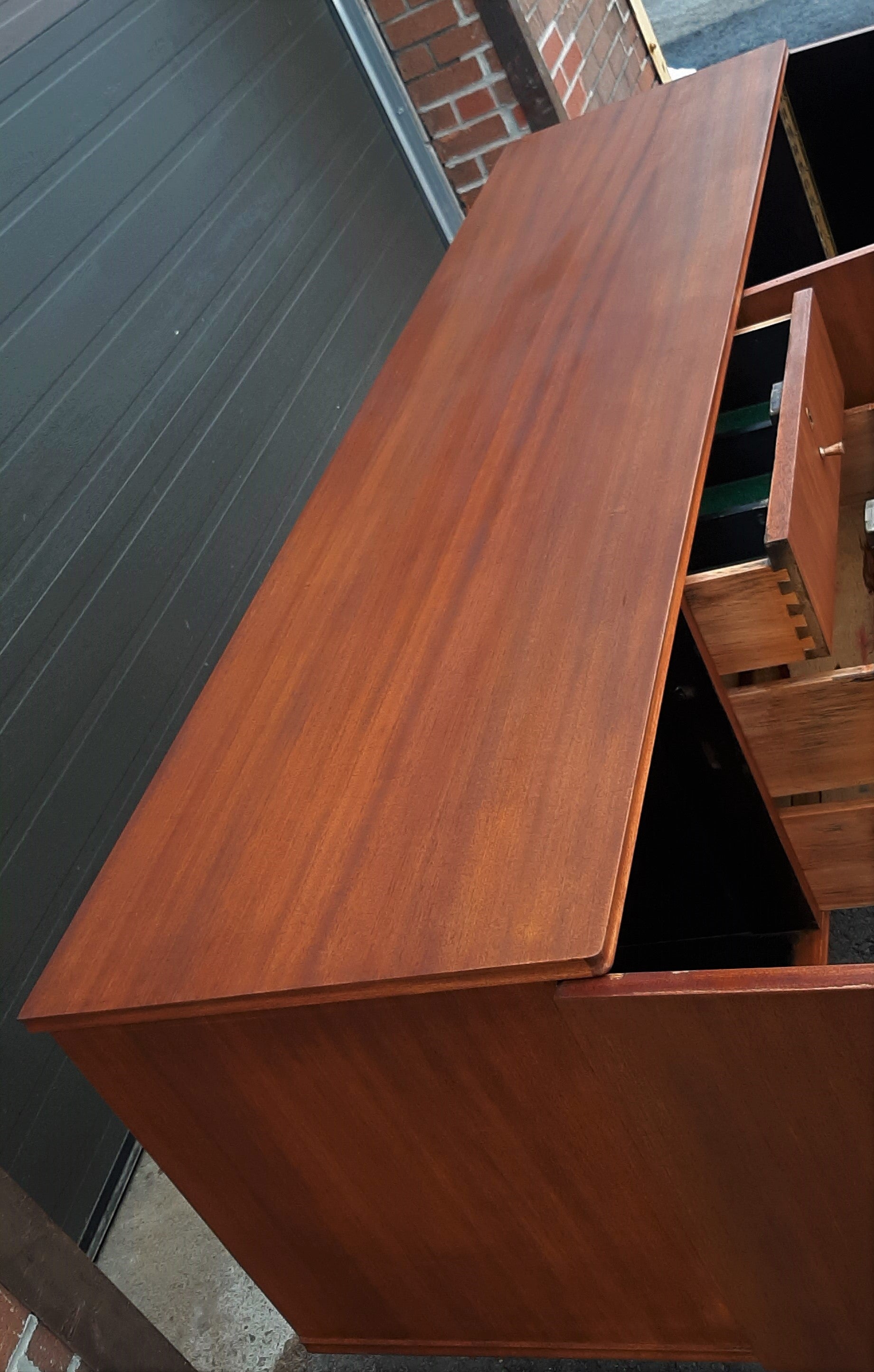 REFINISHED MCM Mahogany Sideboard Credenza 72" PERFECT - Mid Century Modern Toronto