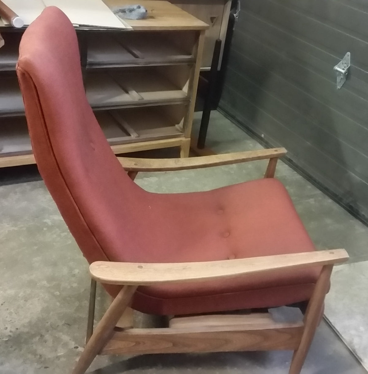 Will be REFINISHED & REUPHOLSTERED in charcoal wool MCM Lounge Chair Recliner - Mid Century Modern Toronto