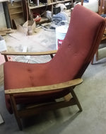Will be REFINISHED & REUPHOLSTERED in charcoal wool MCM Lounge Chair Recliner - Mid Century Modern Toronto 6