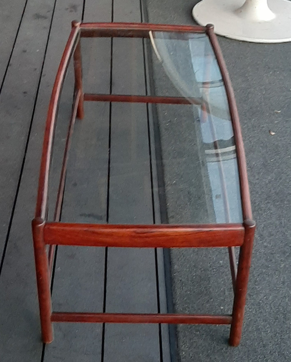RESERVED for K. ***REFINISHED MCM Solid Rosewood Coffee Table with a glass insert top, PERFECT - Mid Century Modern Toronto