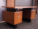 Mid Century Modern Rosewood executive desk with finished back, optional glass top - super SALE - Mid Century Modern Toronto 3