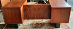 Mid Century Modern Rosewood executive desk with finished back, optional glass top - super SALE - Mid Century Modern Toronto 5